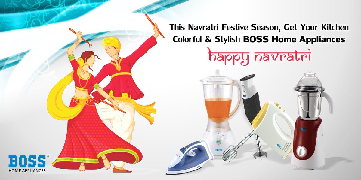 BOSS_Appliances's tweet photo. Get your kitchen colorful &amp; stylish #BOSSHomeAppliances on this Navratri!
https://t.co/JWw9ohV4Zy

#HappyNavratri #Festival #CookWithBOSS https://t.co/tA6f3Gqj9v