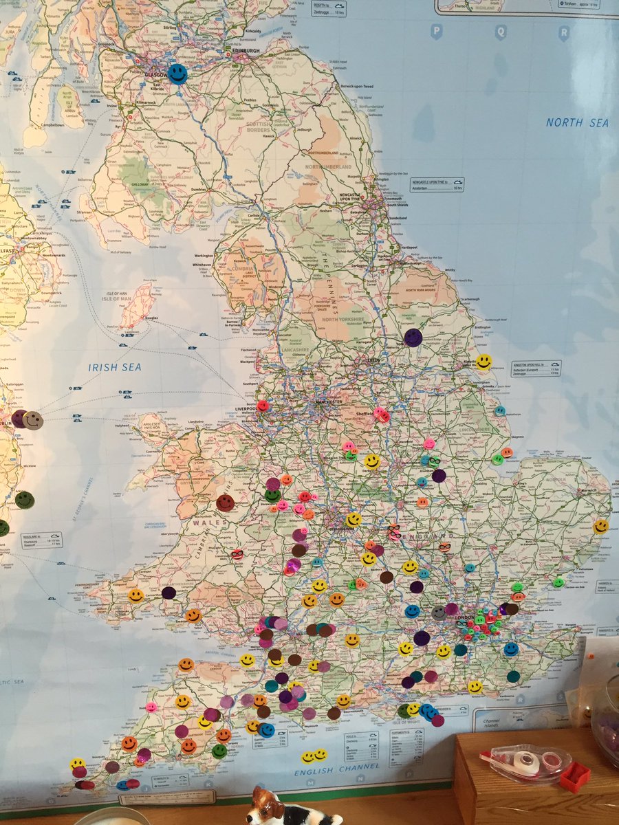 nutroastheaven's tweet photo. I love my #map, filling up now with smiley faces..Deli's and Wholefood stores where you can buy our #delicious #luxury and #vegan #Nutroasts https://t.co/94JwHYhBIS