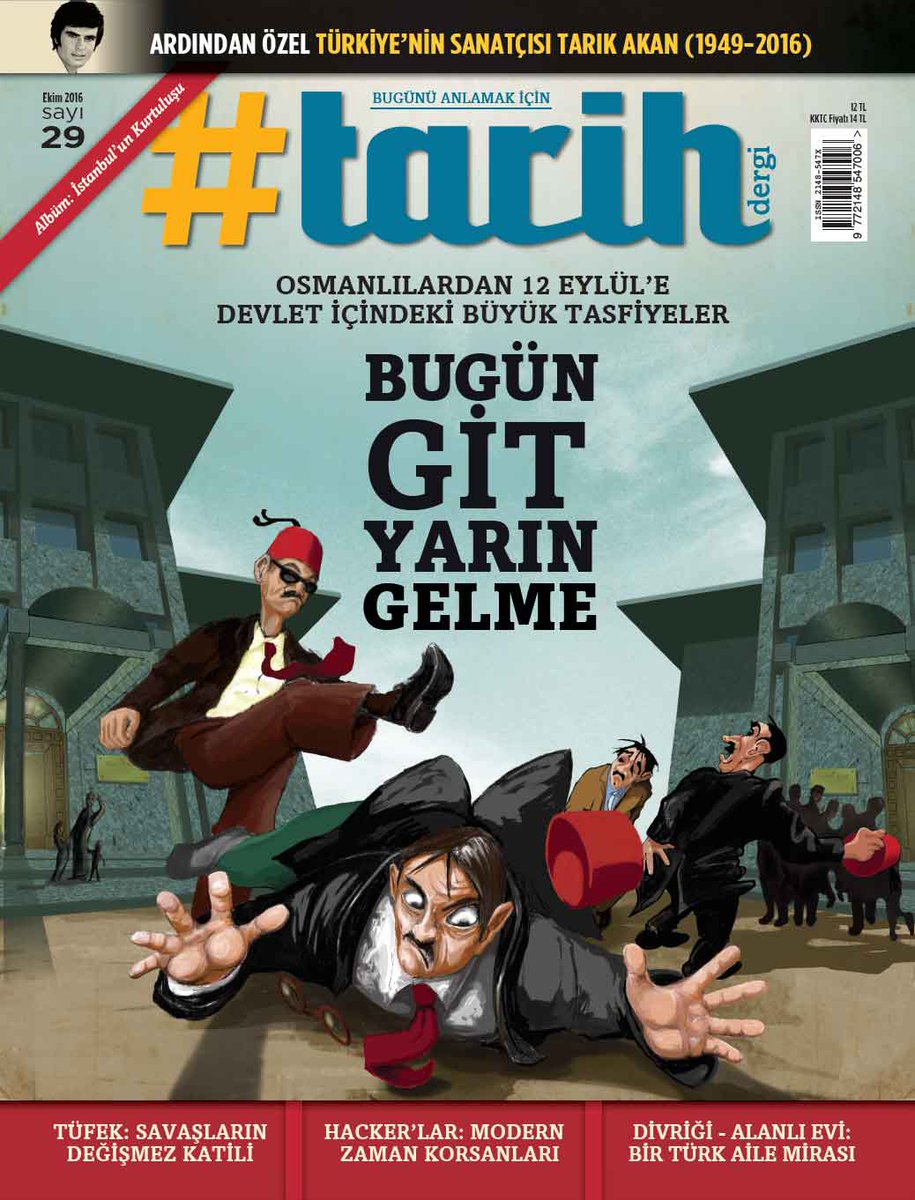 #tarih Ekim sayısı çıktı!
Kapak dosyamız: Osmanlılardan 12 Eylül'e büyük tasfiye hareketleri ve kurunun yanında yanan yaşlar. 
#tarihdergi