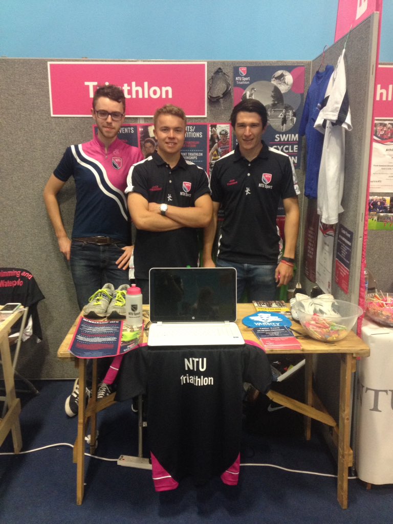 NTUTriathlon's tweet photo. Ready for city freshers fair with help from road cycling #triathlon @NTUSport https://t.co/l9EDmkKFg1