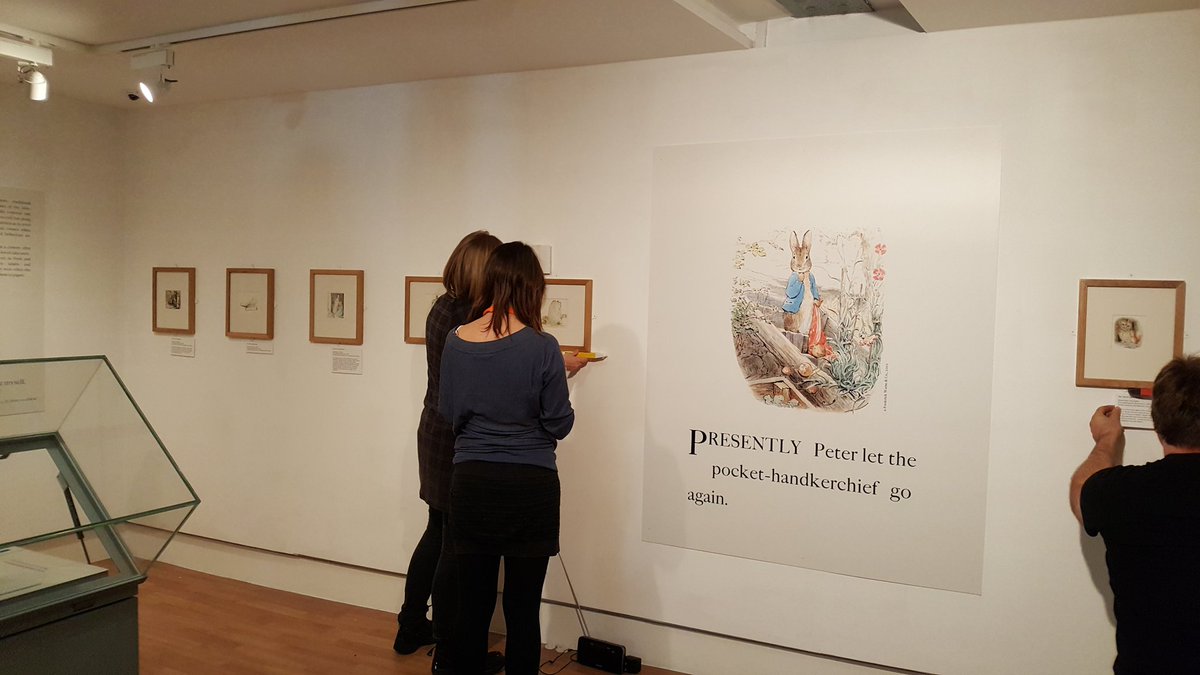 curatorgill's tweet photo. So pleased to have original Beatrix Potter artwork on display at @7Stories! https://t.co/zqMl2boxg2