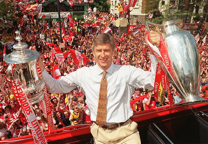 AntEllis13's tweet photo. The only reason I watch football is because of this man. @Arsenal #Wenger20 https://t.co/eNjbombEBK