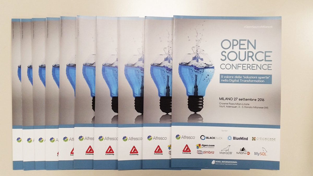 soiel_it's tweet photo. #OpenSourceMilano16 GRAZIE a tutti coloro che hanno creduto nel progetto e hanno scelto di esserci! @gpaterno @marcociurcina @italovignoli https://t.co/ARNCrkicLE