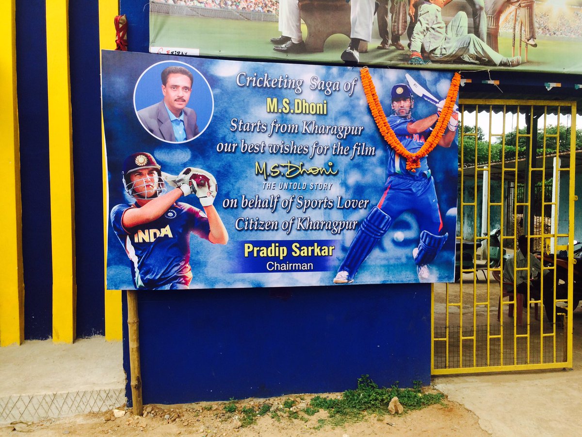 Ankitgolechha11's tweet image. On behalf of All Kgpian's Our Chairman Pradip Sarkar wishing @msdhoni.
Journey starts from #Kharagpur.
#BombayCinema 
Best Wishes @itsSSR