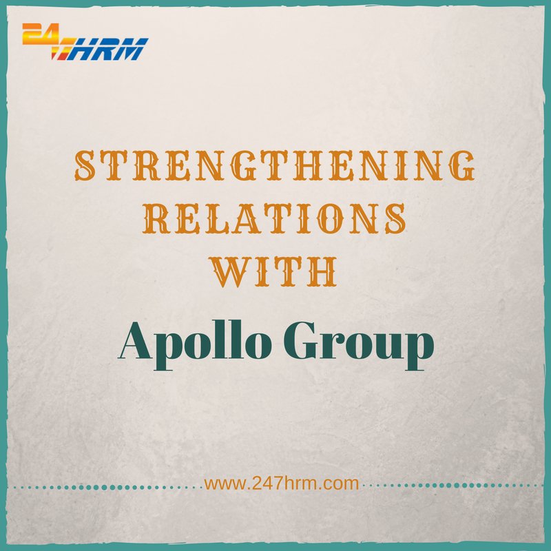 247HRMS's tweet photo. We are proud to be assisting and providing our HRMS services to Apollo Group.! #HRMSolutions #Software https://t.co/ahC3V9Fcvt