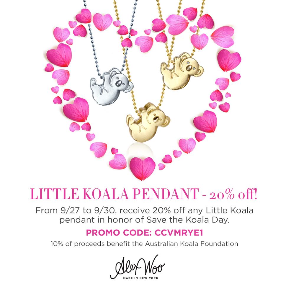 savethekoala's tweet photo. It's the last day of @AlexWooNYC's #STKM2016 promotion on their very special Koala pendants! #SaveTheKoala https://t.co/T64DZi1CiL