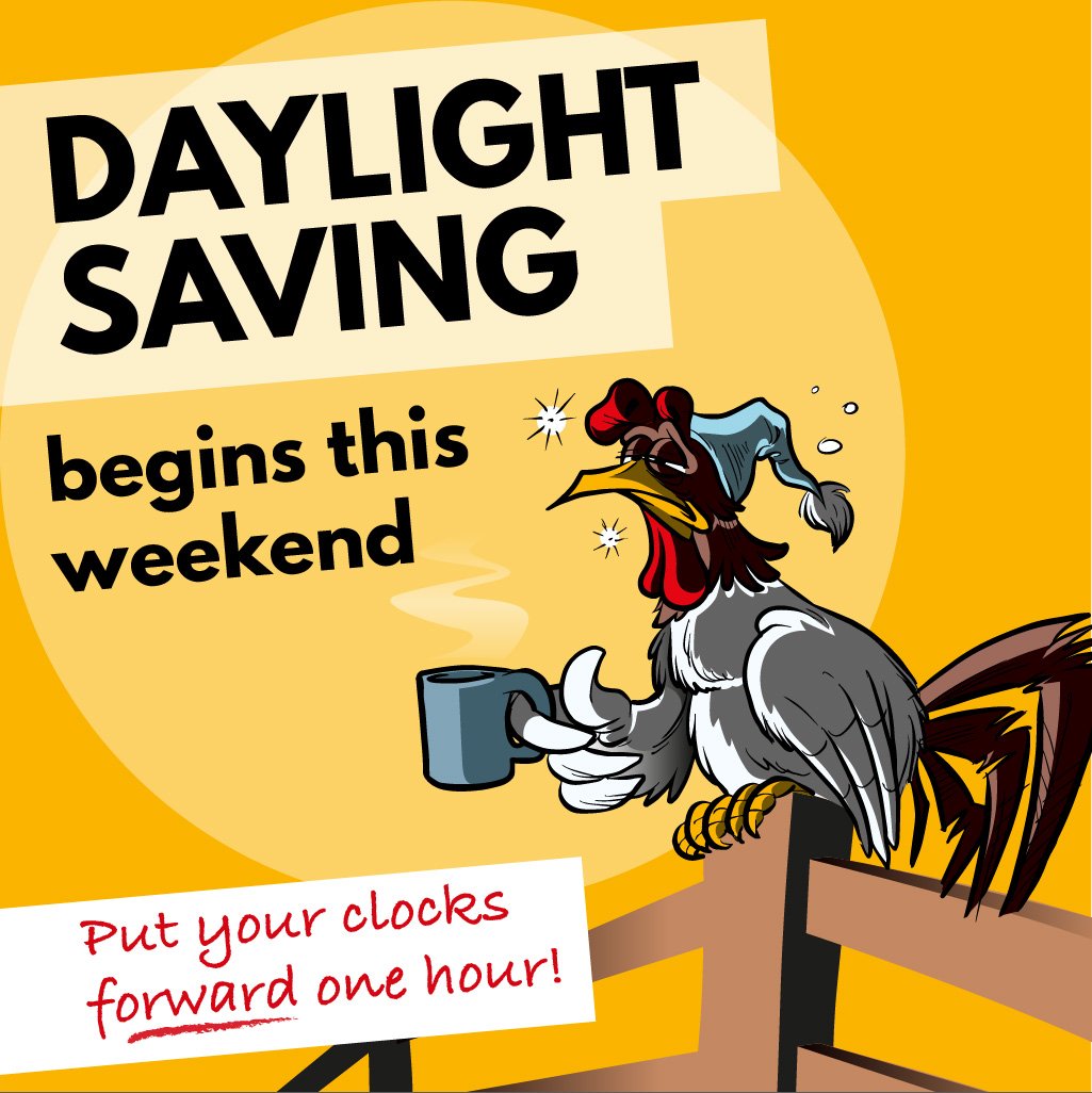 teachNSW's tweet photo. Don't forget! Daylight Saving begins in NSW on Sunday, 2 Oct 2016 with clocks going forward one hour at 2:00am. https://t.co/04ggct92NJ https://t.co/YexP1aXZjU