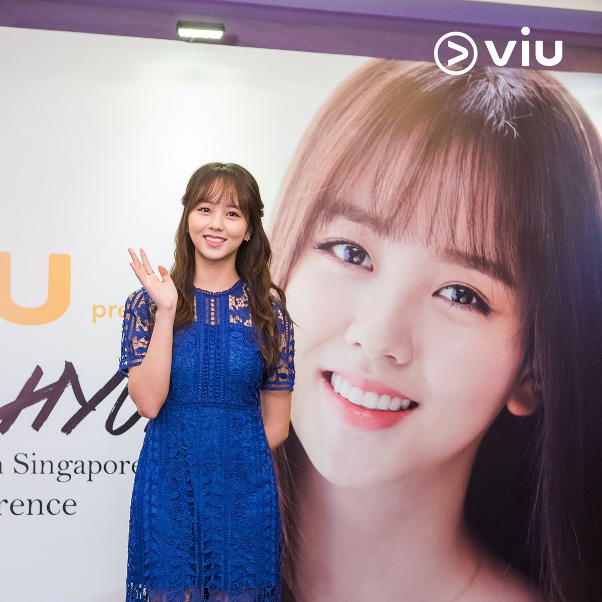 ViuSG's tweet photo. [#ViuKimSoHyun] HD photos of Kim So Hyun's 1st Meet &amp; Greet in Singapore press conference are now up on our Facebook page ☺️ #Viu #ViuSG https://t.co/K11FRm3K6G