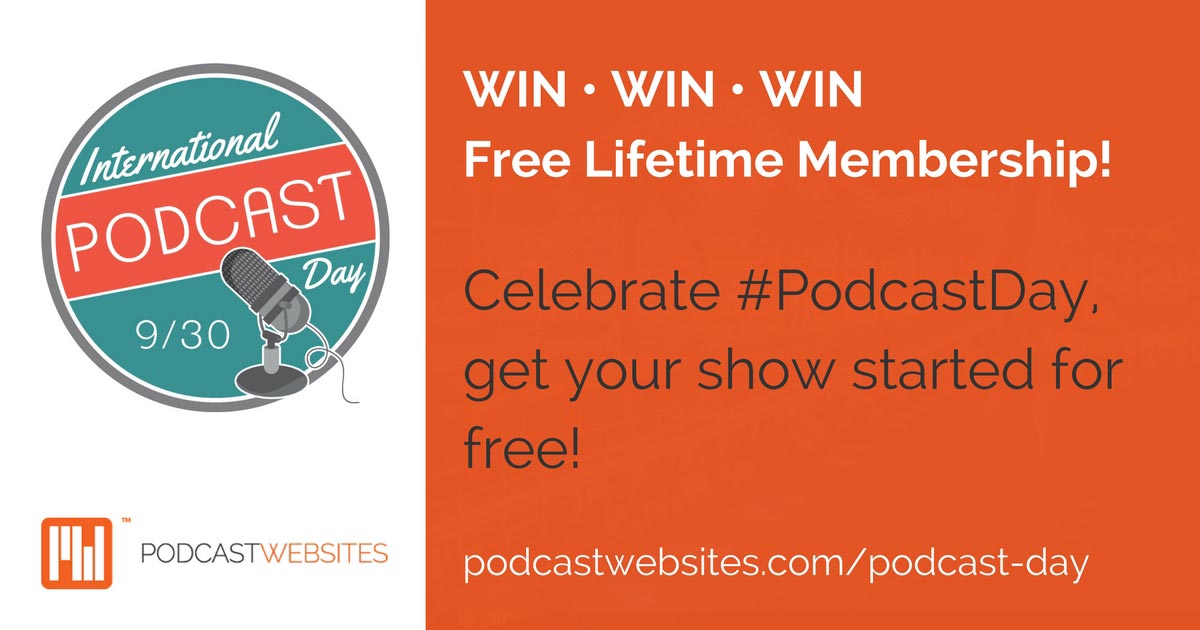 podcastwebsites's tweet image. We're celebrating #PodcastDay by giving on lucky person a lifetime membership with our platform. buff.ly/2dvxlTV