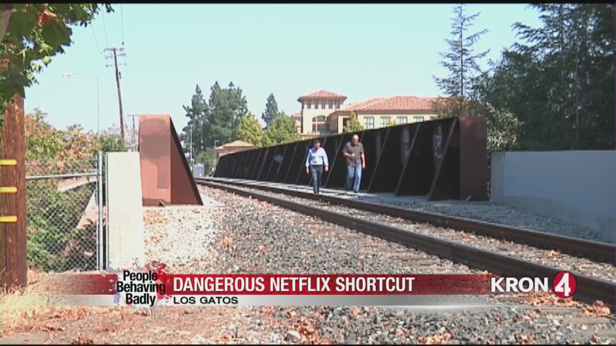 People Behaving Badly: Dangerous Netflix shortcut in Los Gatos. @SRobertsKRON4 reports.