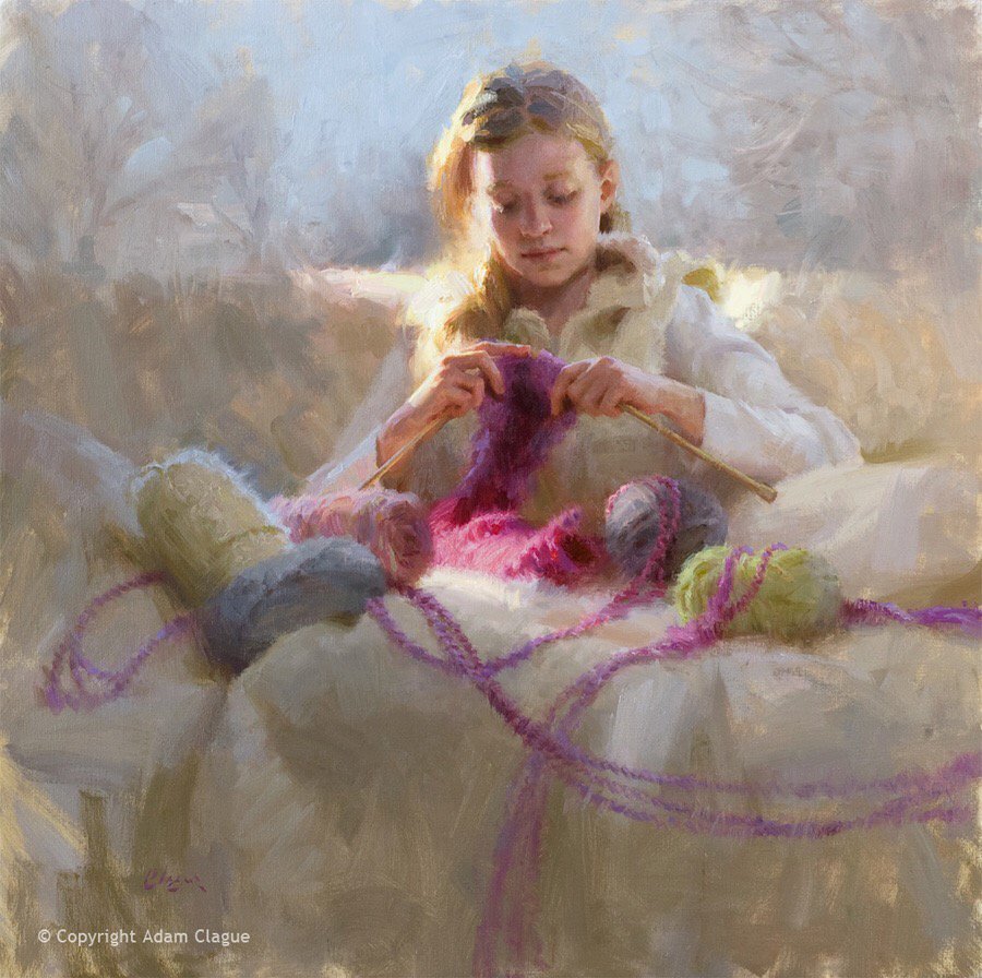 lorimcneeartist's tweet photo. Knitter's Gift was awarded $12,000 for Best of Show at American Impressionist Society! @TheAISInc #AIS2016 https://t.co/mWUfAZZ3EW