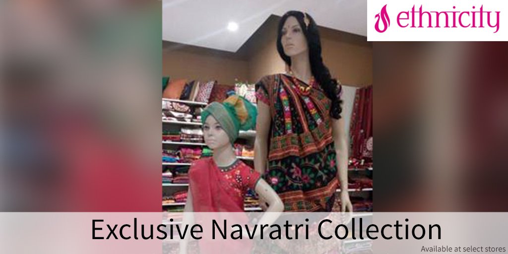 Ethnicity_IN's tweet photo. It’s time to step into your garba shoes and dance all your worries away! But before that, check out the #Navratri collection in our stores. https://t.co/57nFnE8GqW
