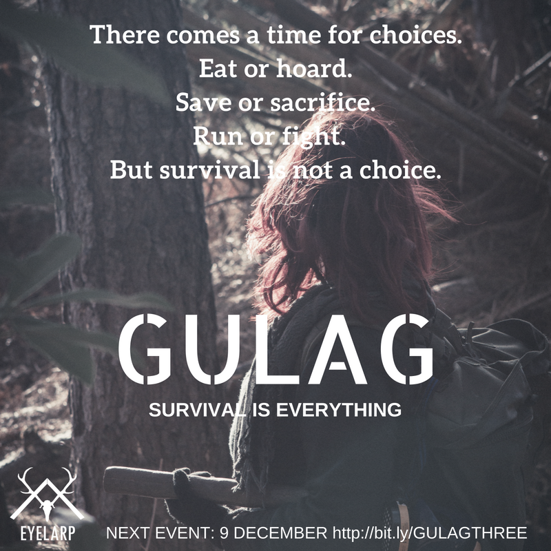 eyelarp's tweet photo. GULAG returns on 9 December... join us for an intense survival horror experience. 
https://t.co/H5PkQWEz6g https://t.co/Dk3ZHEcUWo