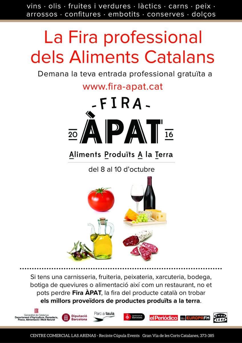 LoNostreArros's tweet photo. No et perdis la fira dels #alimentscatalans #Barcelona #proximitat #productecatalà #km0 #cerversaarresana #arròs @LoNostreArros https://t.co/uPv7wMU3LC