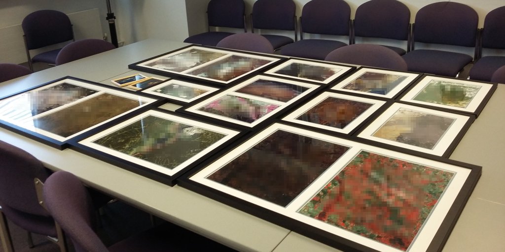 EODetective's tweet photo. #Principia #EODComp prize pictures, signed by @astro_timpeake & framed ready to be awarded @spacecentre tomorrow! #NotThisPixellatedIRL https://t.co/NuoCuYullL