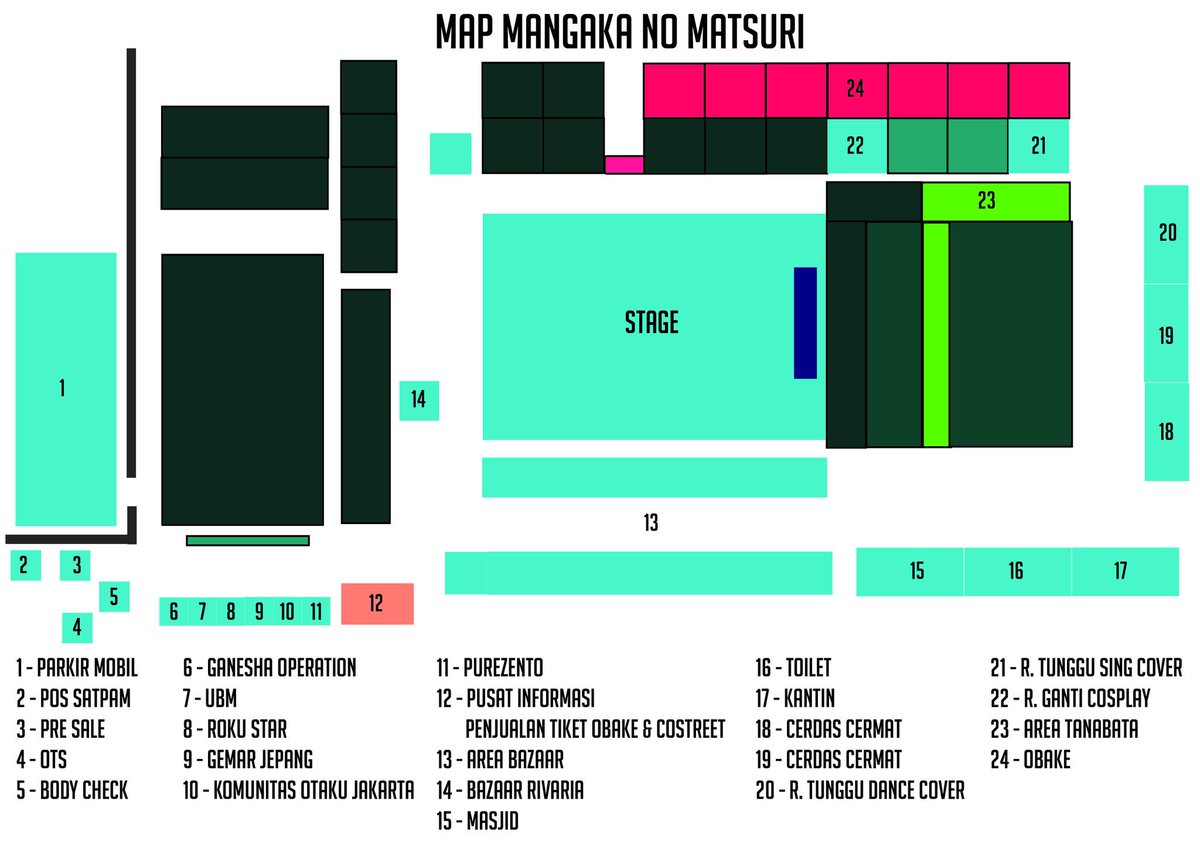 Ini dia denah acara Mangaka No Matsuri 2 buat kalian yang penasarannnnn ^-^
