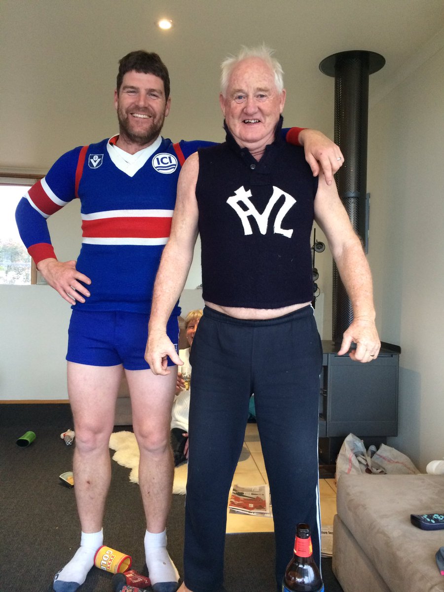 The old man seeing if his old state jumper fits #mongrel #legend #vflstate #vicproud