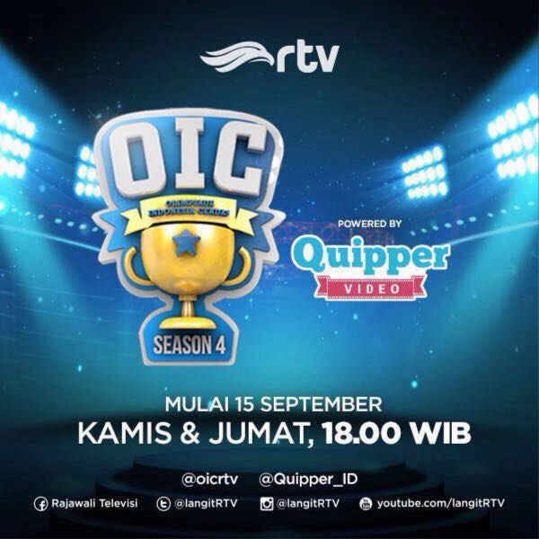 oicRTV's tweet photo. ayoooo jangan sampai ketinggalan yaa hari ini #OICseason4RTV powered by @Quipper_ID pukul 18:00 hanya di @langitRTV https://t.co/zDBHxe7zvs