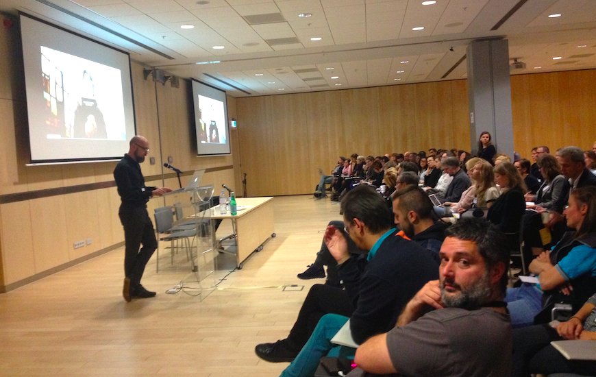 rasasmite's tweet photo. Our conference keynote - Jussi Parikka @juspar on Situated Data, yesterday, at Open Fields conference opening https://t.co/bsi2bTK9Vq https://t.co/2tknm38BOv