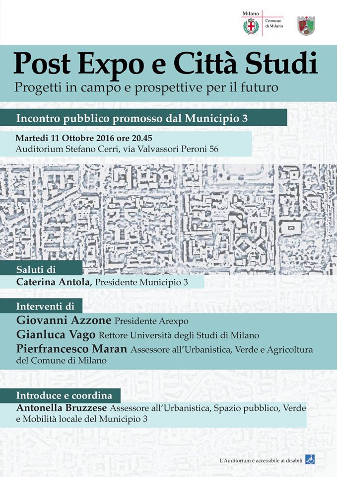 Importante!!! 11/10 ore 20,45 Biblioteca V. Peroni #dopoexpo #lambrate #cittastudi Intervengono #Maran #Vago #Azzone #Antola #Bruzzese