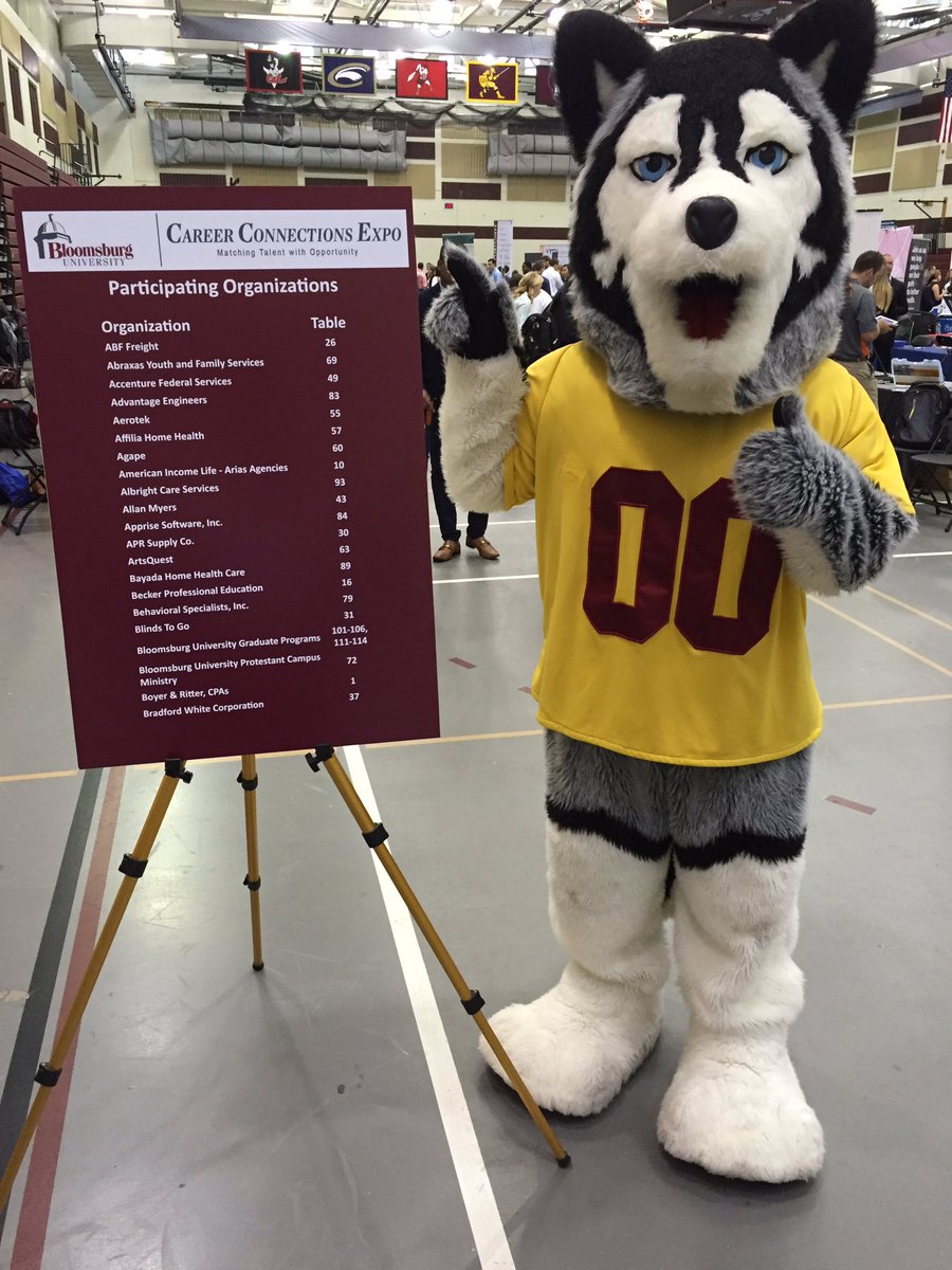 BU_Roongo's tweet photo. Hanging out at the Career Expo today! Join me at the Nelson Field House.  @BloomsburgU https://t.co/fuuFtXWnuL