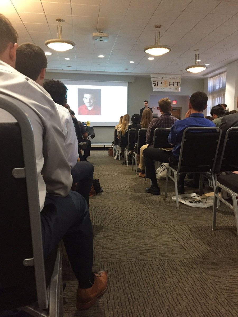 CJHawk2's tweet photo. Great speaker and fellow #Chicago fan Jaryd Wilson #nolesknowsports #fsu https://t.co/OWzaWfpoOU