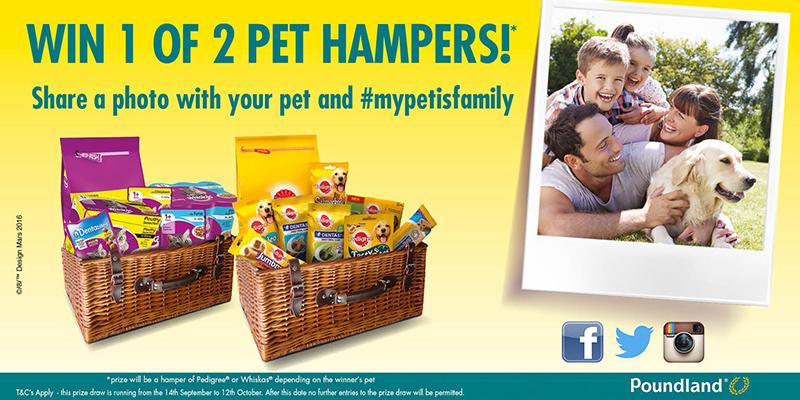 #WIN a Pedigree or Whiskas hamper! Share a pic of your pet with #mypetisfamily to enter. Gallery: poundland.co.uk/promotions/myp…