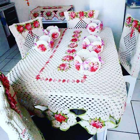 KhanShuchi's tweet photo. Hand made  Table  runner  with chair covers 
For sell https://t.co/pE9UMqzXbU