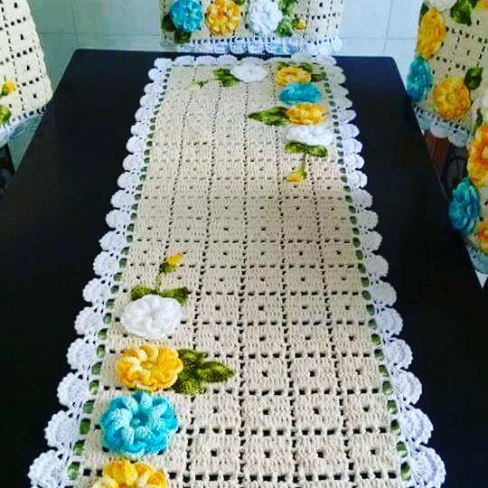 KhanShuchi's tweet photo. Hand made  Table  runner  with chair covers 
For sell https://t.co/pE9UMqzXbU