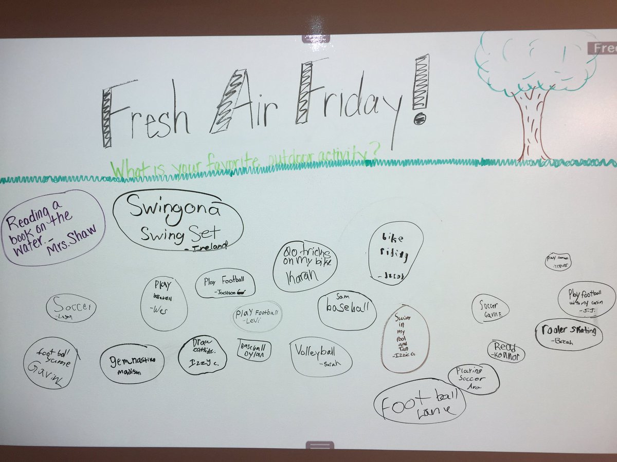 PCMrsShaw's tweet photo. What is your favorite outdoor activity? #freshairfriday #fridayresponse https://t.co/AoH3FXu9Aq