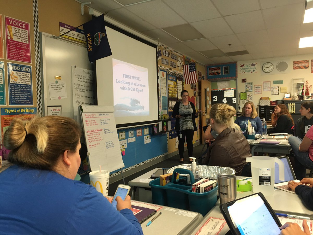 HTPrincipal's tweet photo. HT teacher presenting #NGSS to @olatheschools Good stuff from Heather! https://t.co/ehAJIGtoac
