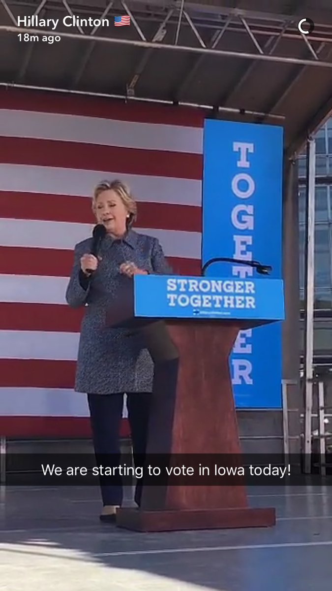 LeSClub6's tweet photo. EARLY VOTING has started yesterday.Hillary was in Iowa trying to secure the state for the election.We NEED Iowa.#SclubWithHer #Election2016 https://t.co/fnEdJcIXsH