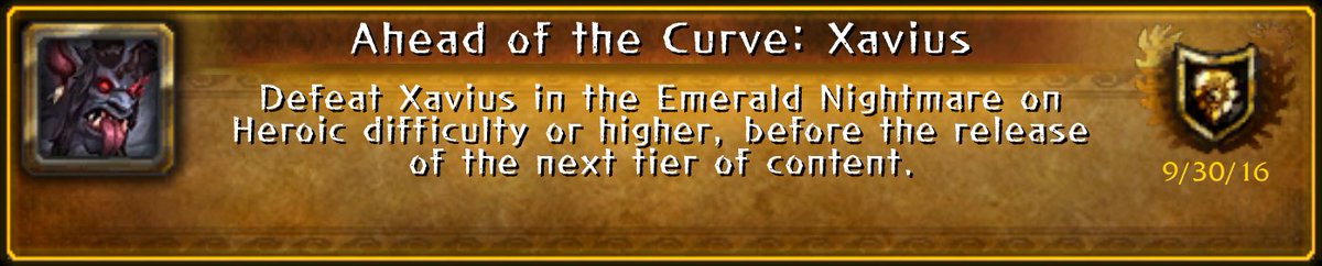 XPTV01's tweet photo. I just earned the [Ahead of the Curve: Xavius] Achievement! #Warcraft https://t.co/hX66hXIRDQ