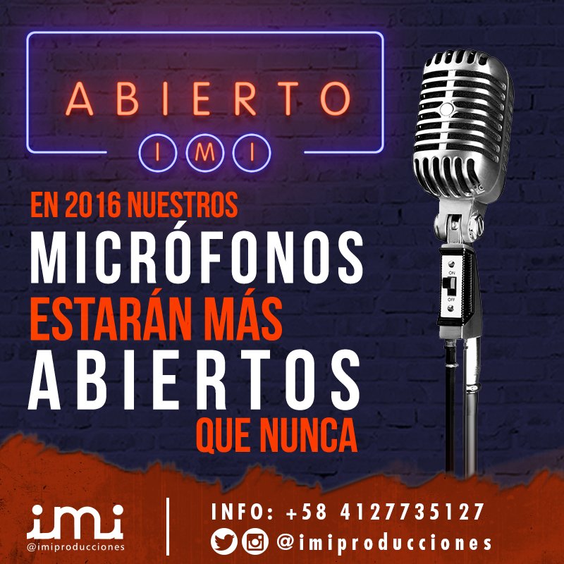 imiproducciones's tweet photo. Inicia en la movida del #StandUpBqto con nosotros. Si estas interesado en la comedia escríbenos +info 04127735127 https://t.co/oLwRwz6IrU