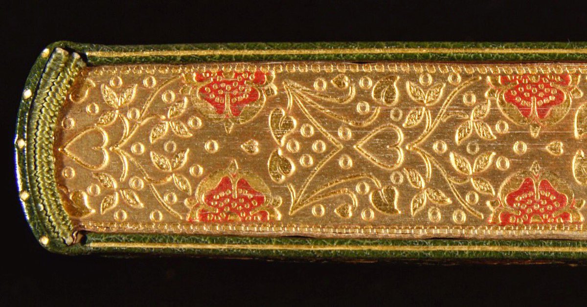 A Union officer carried this book w/ him throughout Civil War. It was eventually re-bound and given this dazzling #foreedge. #foreedgefriday