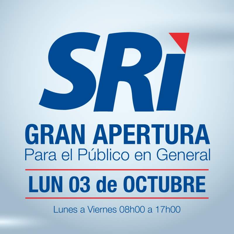 DonDanielMall's tweet photo. [APERTURA] Este lunes 3 de octubre podrás realizar tus trámites del SRI desde la comodidad y seguridad del Mall.
#VenAlMall a #TuMall https://t.co/2bOmXikNII