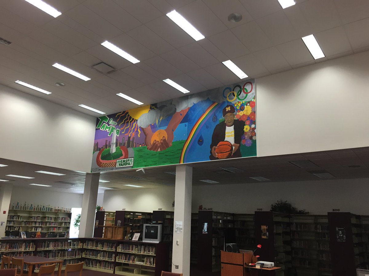 Local Tampa history on display at Middleton HS.  Theresa Manuel mural.