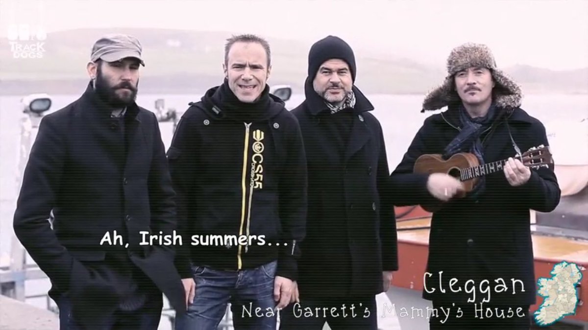 TrackDogsMusic's tweet photo. #throwupfriday A screengrab from which of our videos? #hint Howie's singing @robbiekjones @DaveLunatico (it is him) https://t.co/SBlfxvkVTn