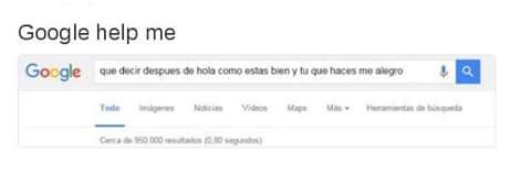 Anago321's tweet image. ¿Cómo hacer una conversación fluída? :v
#GoogleHelpMe 😂