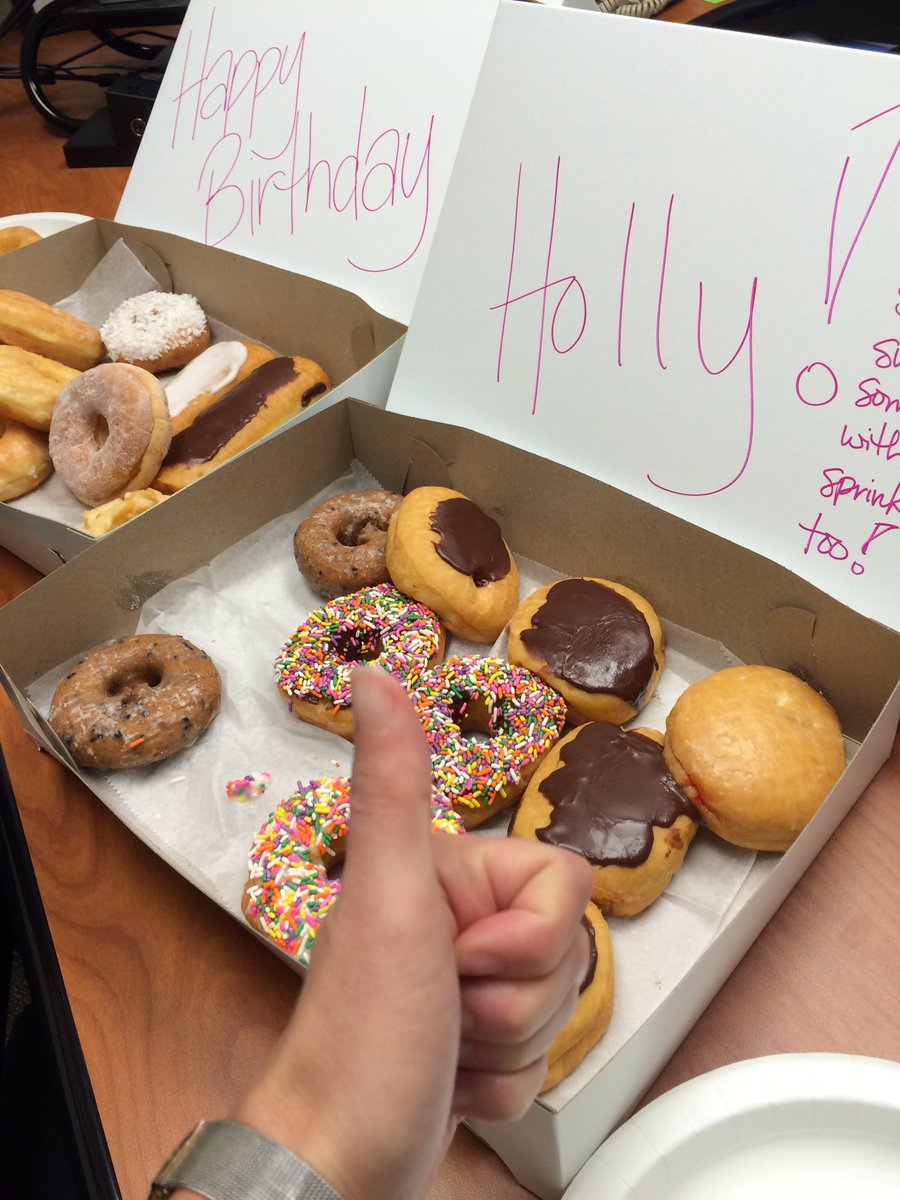 CarlyScaduto's tweet photo. @HollyButka hope your birthday is as sweet as the donut I just enjoyed! https://t.co/cYZjunzwGL