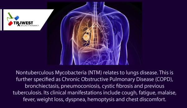 #NontuberculousMycobacteria (#NTM) relates to #lungs disease. This is further specified as...