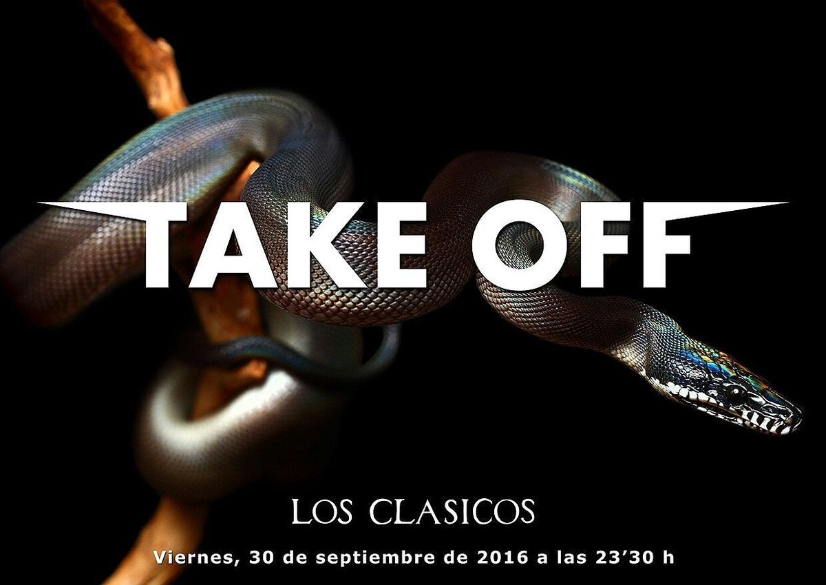Concierto de Take Off a las 23.30 en Los Clásicos, os esperamos!
