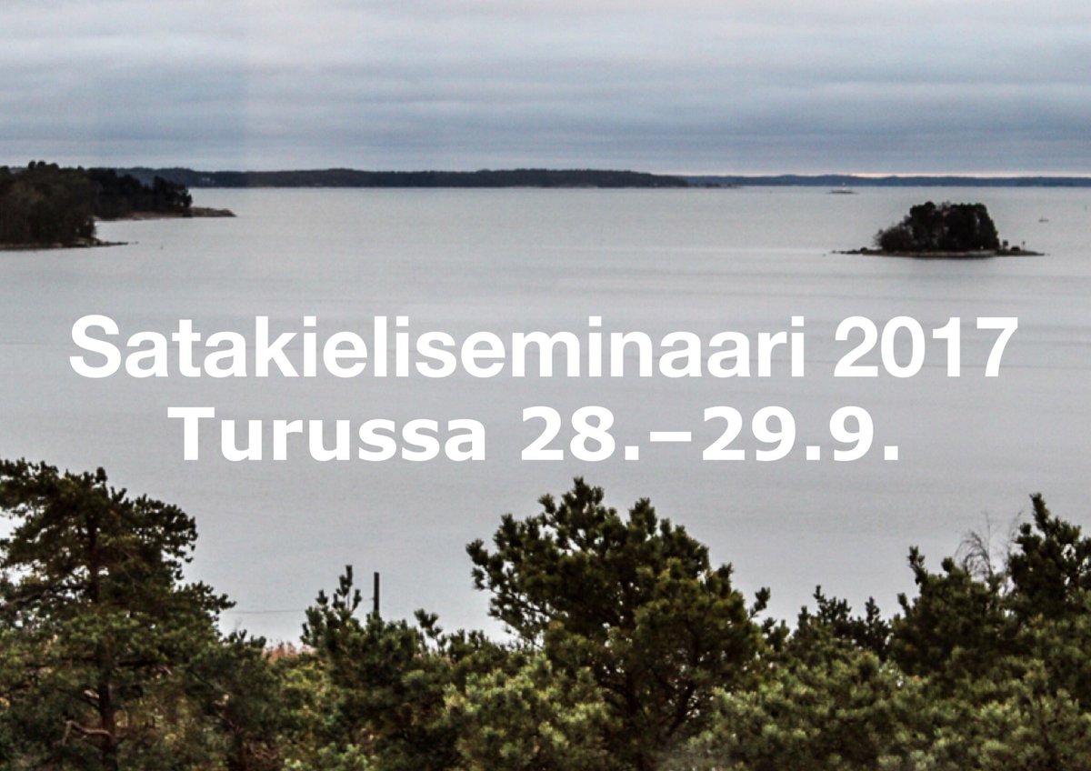 100kieli's tweet photo. Vuoden 2017 #satakieliseminaari järjestetään Turussa! https://t.co/f943eZHerE