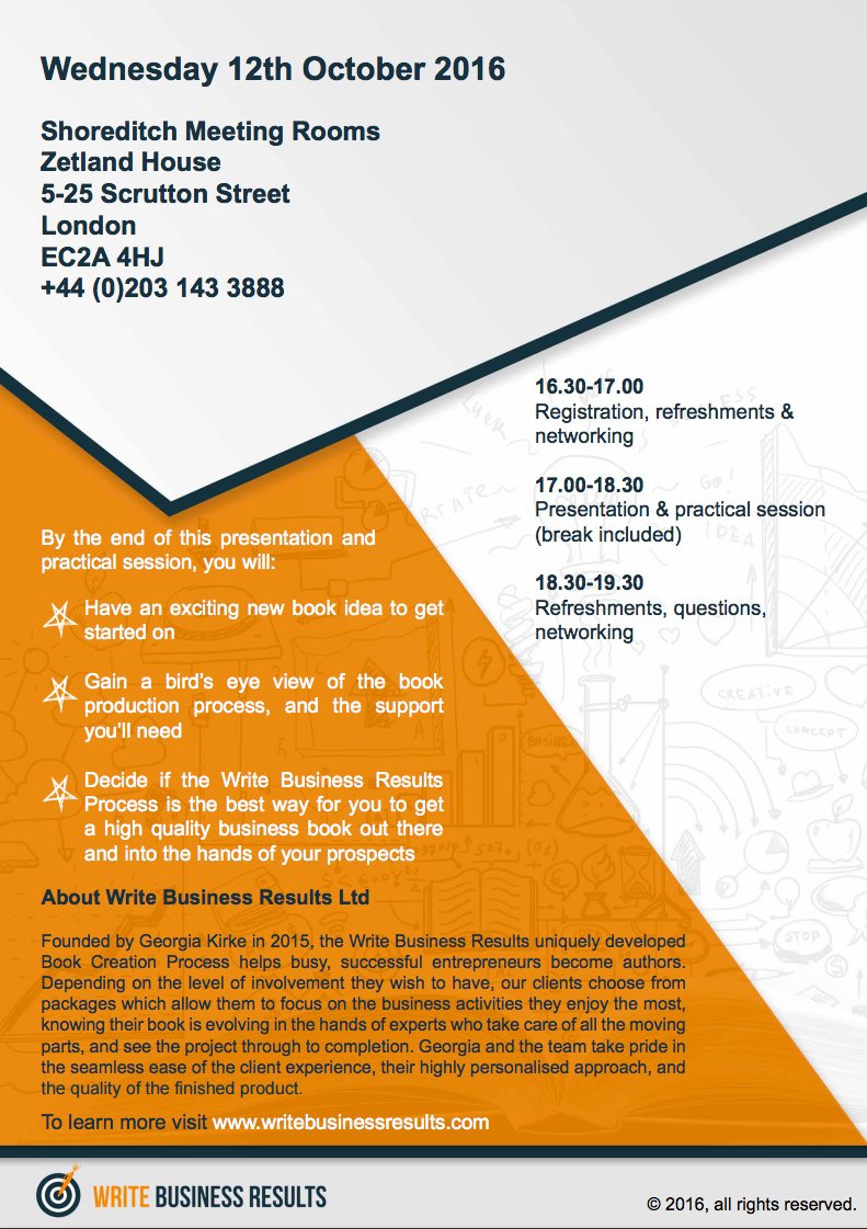 LucieMShukla's tweet photo. Don't miss this #event in #London if you want to learn the power of business books!  @GeorgiaKirke @WBR_Books https://t.co/7S0FDoXqq9