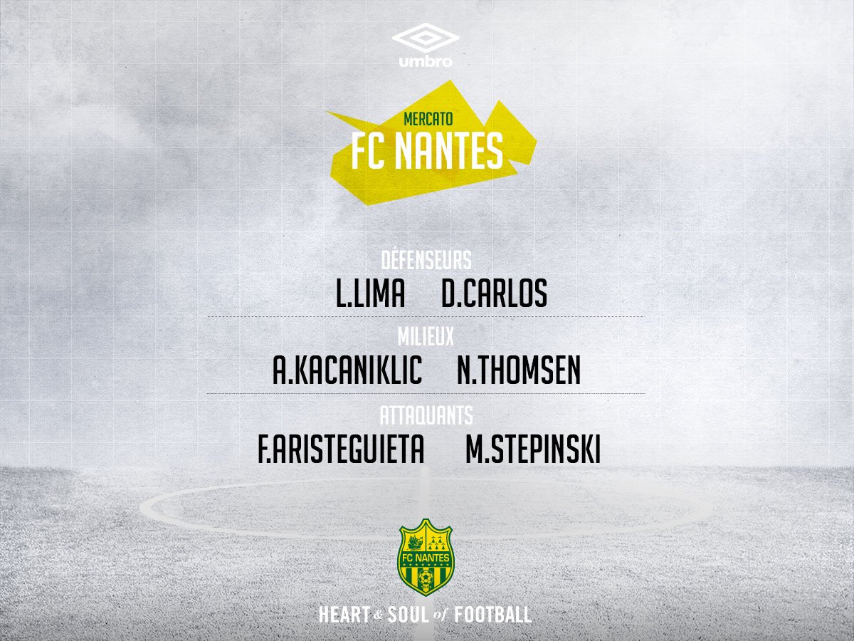 UmbroFrance's tweet photo. Voici les arrivants du mercato estival qui vont arborer fièrement les couleurs des Canaris. #GameIsYoursFixTheRules https://t.co/PJNZjjOWpW