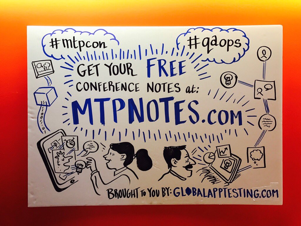 scottykn's tweet photo. These notes are gonna be awesome! #mtpcon #QAOps https://t.co/DosEs7xXfu