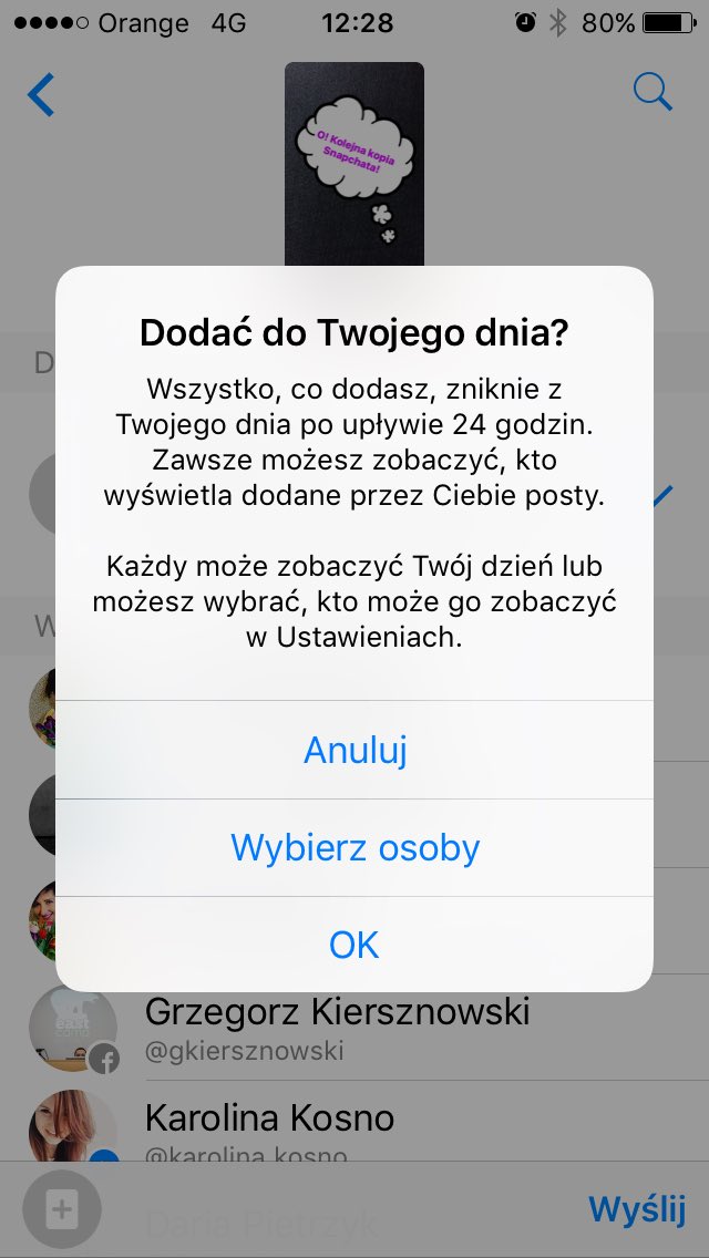 kiersznowska's tweet photo. Jak wspaniale mieć trzeciego #Snapchat.a! ❤️ Tego właśnie było mi trzeba! 😒
#Facebook #Meesenger https://t.co/sMw2FurhRd