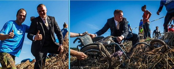 HSG_NL's tweet photo. Onze beveiligers waren bereidt alle deelnemers een handje te helpen! #Mudmasters2016 #Biddinghuizen #HollandSecurityGroup #Serviceverlening https://t.co/SlGsD6f4hr