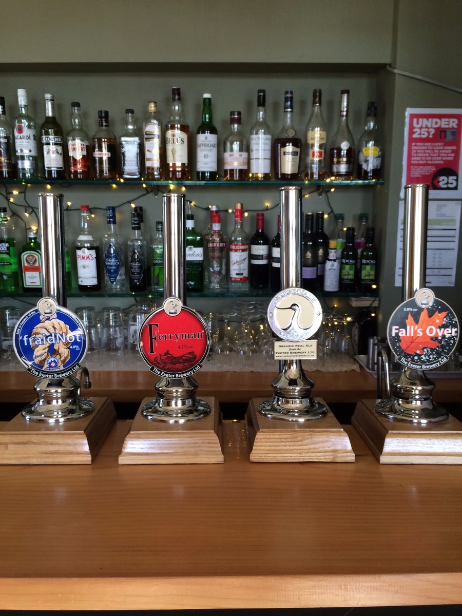 ExeterBrewery's tweet photo. Curry night tonight. Bar open for drinkers from 5:30. These 4 beauties are on tonight! Fall's Over makes a welcome return #devonrealale https://t.co/HCqIxihcqz