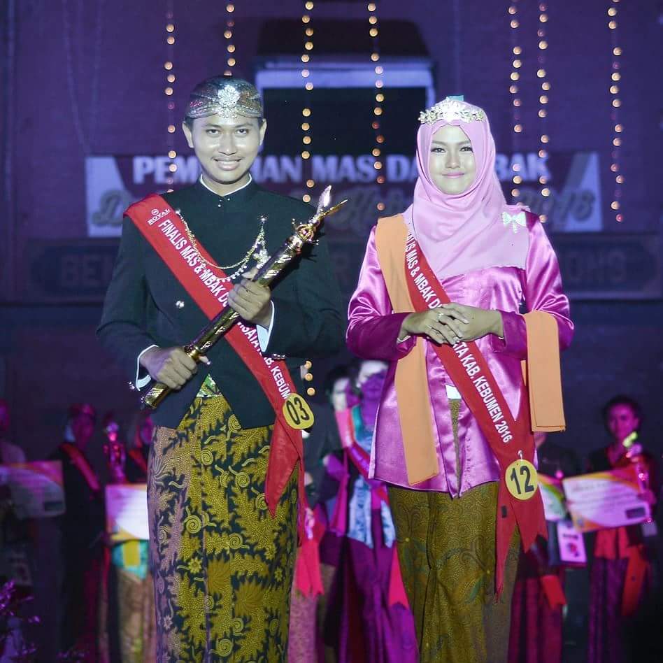 Mas &amp; Mbak Kebumen 2016! Selamat Yanuar Wicaksono dan Retno Ajeng Kartini. Bersemangatlah majukan wisata #Kebumen agar makin #KebumenKerem